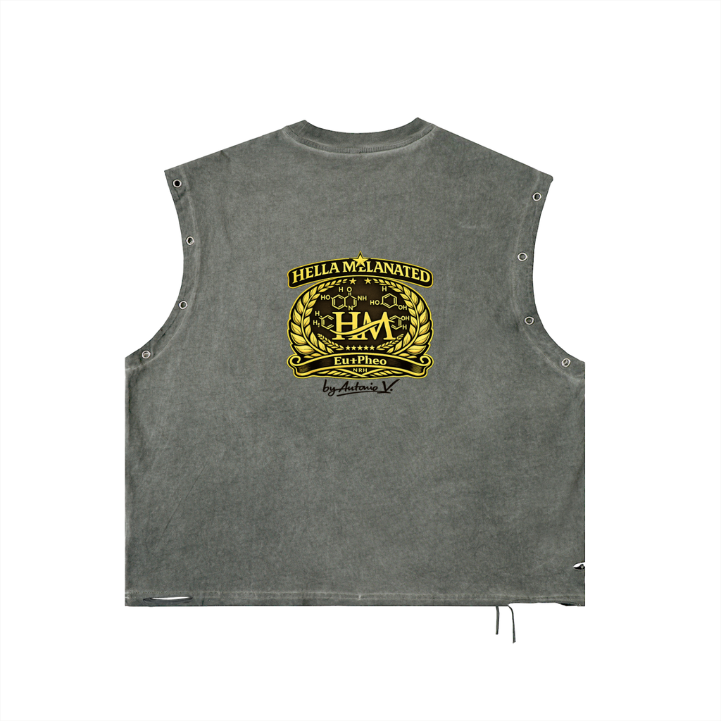 Distressed Grommet Eyelet Tank Top