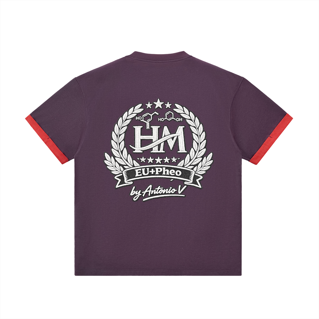 Contrast Cuff Cuffed T-Shirt