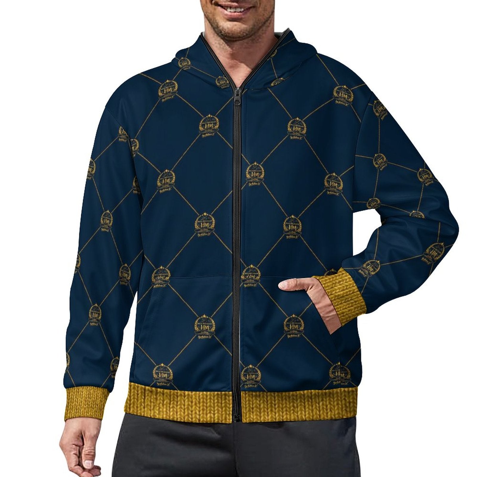 HM Jogger Jacket with Full-Zip Hoodie For Men