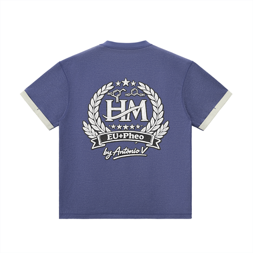 Contrast Cuff Cuffed T-Shirt