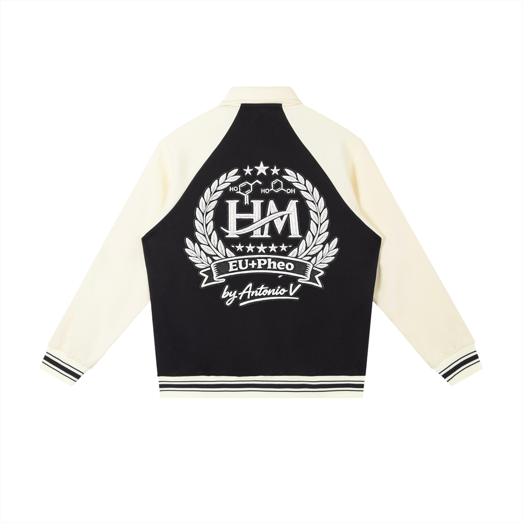 Contrast Raglan Sleeve Baseball Jacket