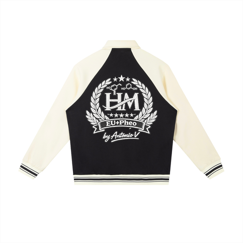 Contrast Raglan Sleeve Baseball Jacket