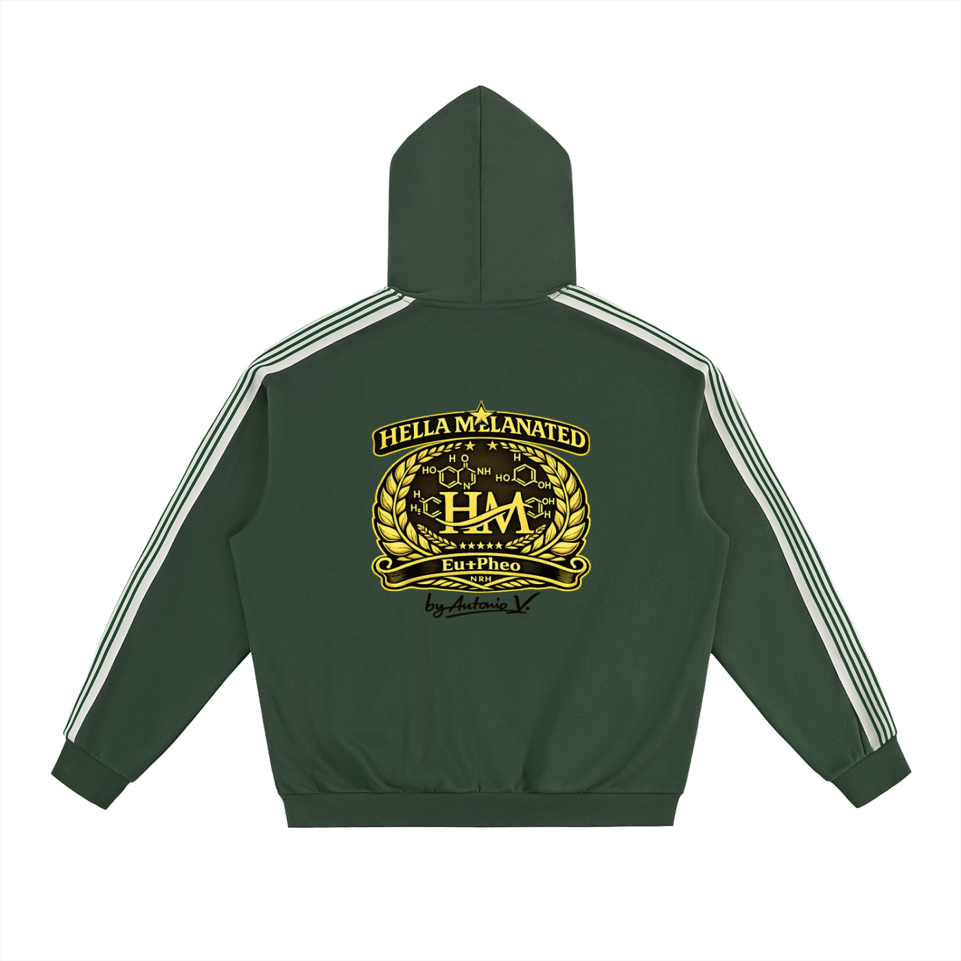 Side Stripe White Super Heavyweight Hoodie