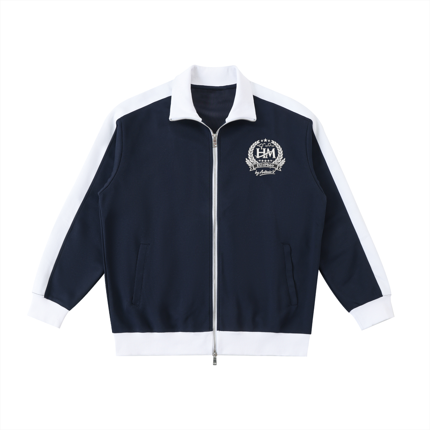 Contrast Trim Stand Collar Jacket