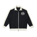 Contrast Trim Stand Collar Jacket