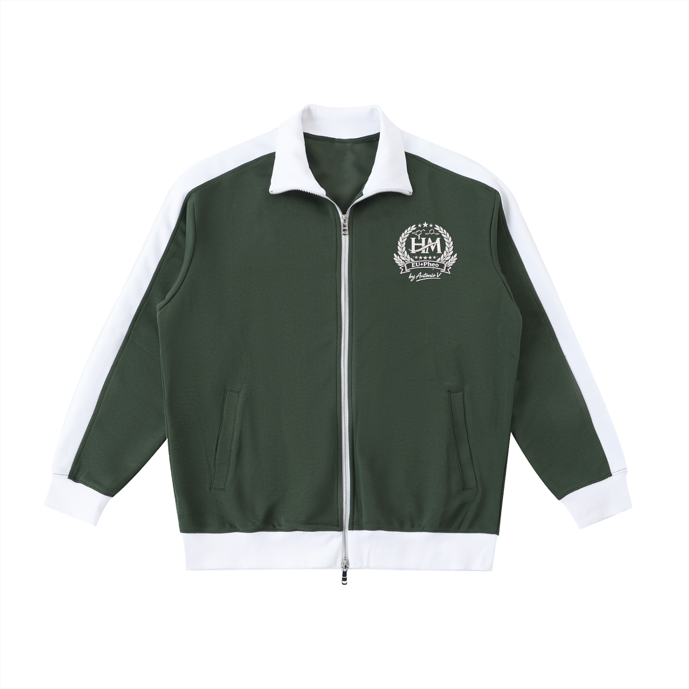 Contrast Trim Stand Collar Jacket