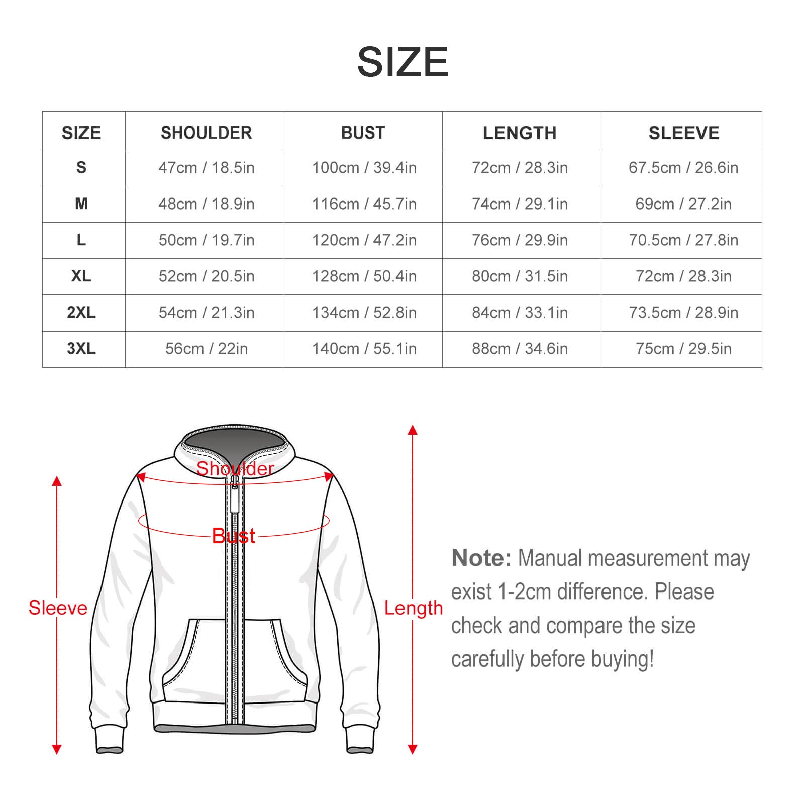 HM Full Zip Hoodie For Men
