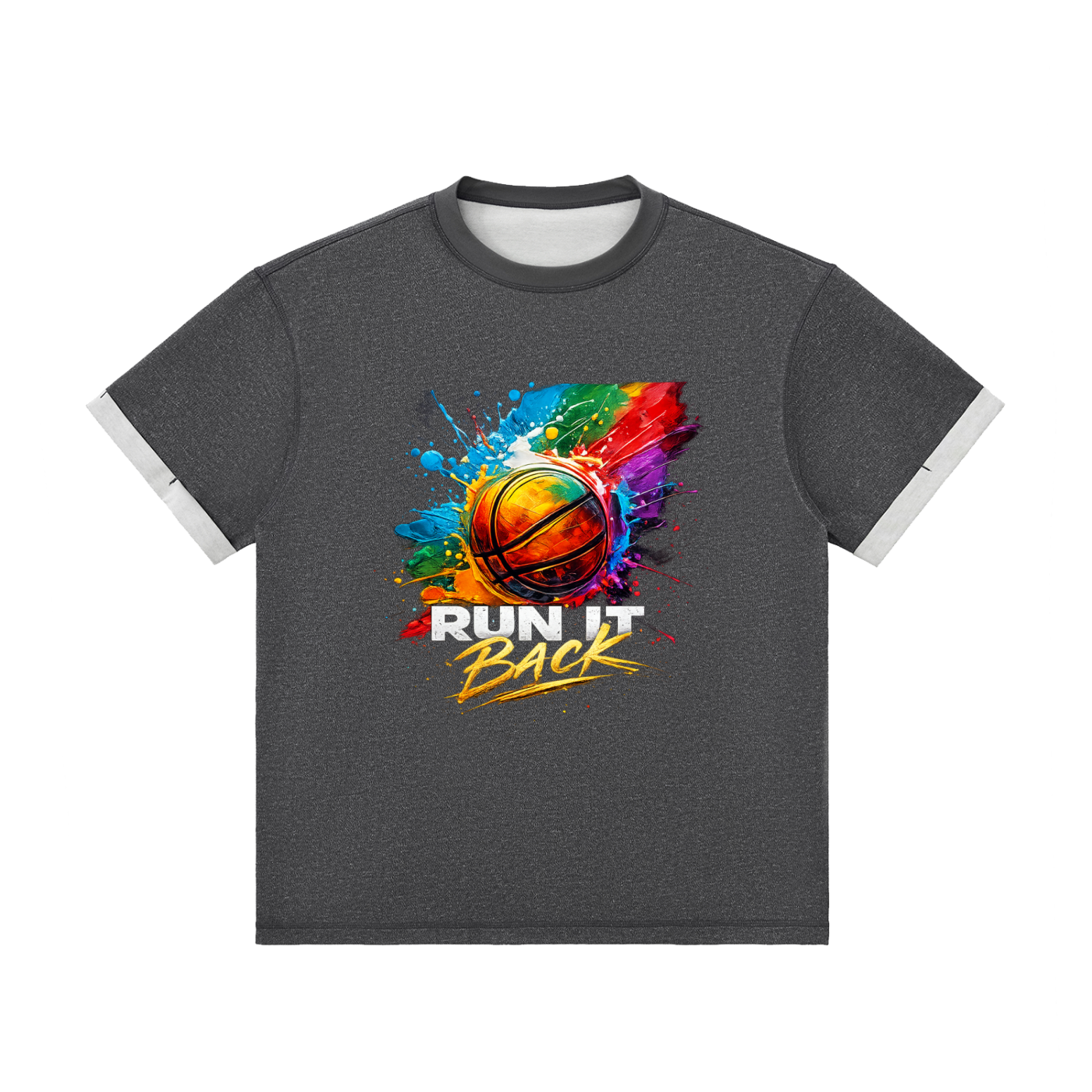 Contrast Cuff Cuffed T-Shirt