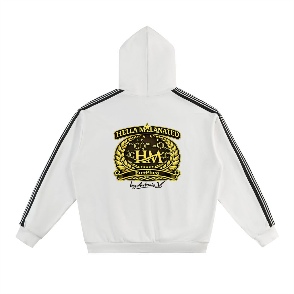 Side Stripe White Super Heavyweight Hoodie