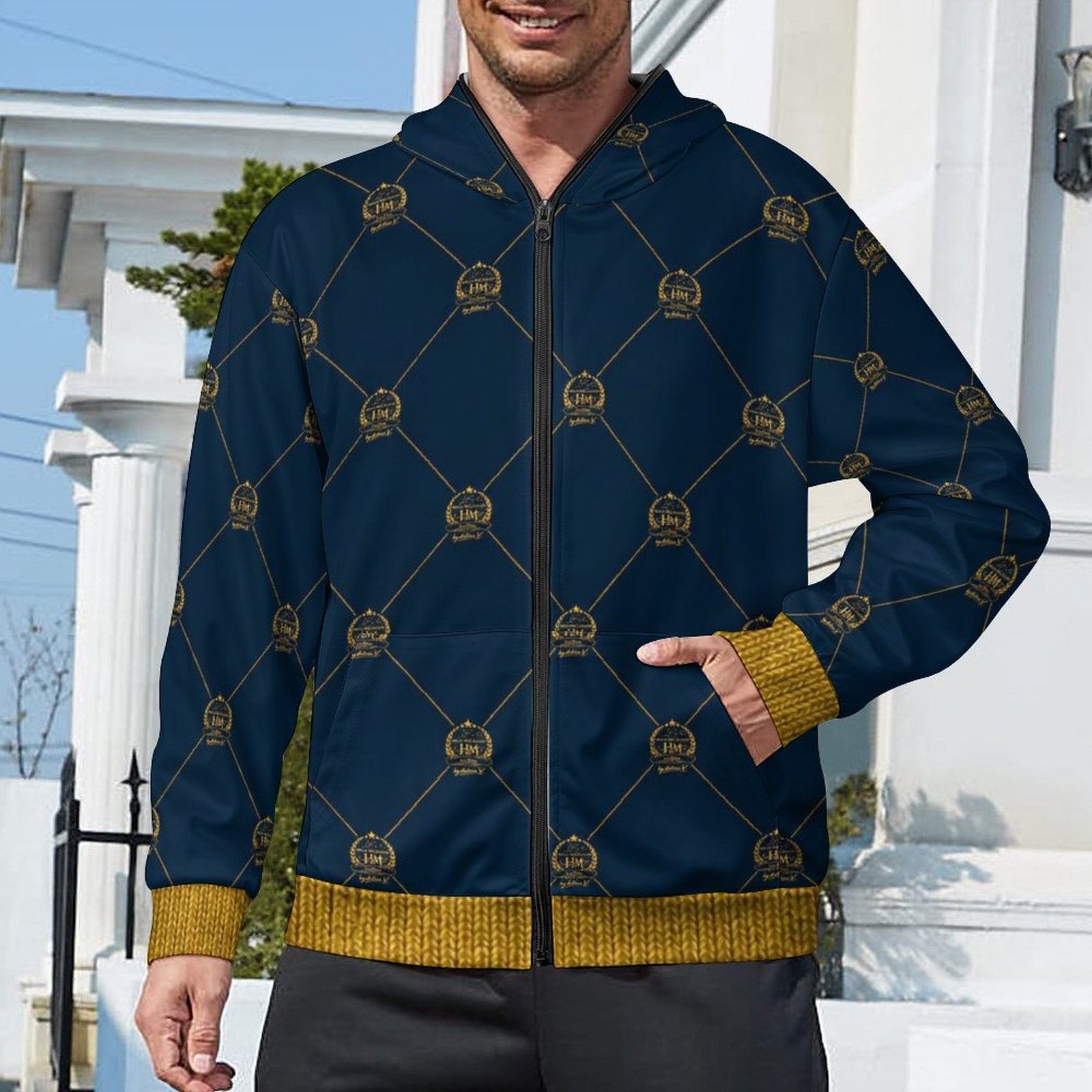 HM Jogger Jacket with Full-Zip Hoodie For Men