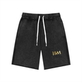 Unisex Mineral Wash Raw Edge Shorts