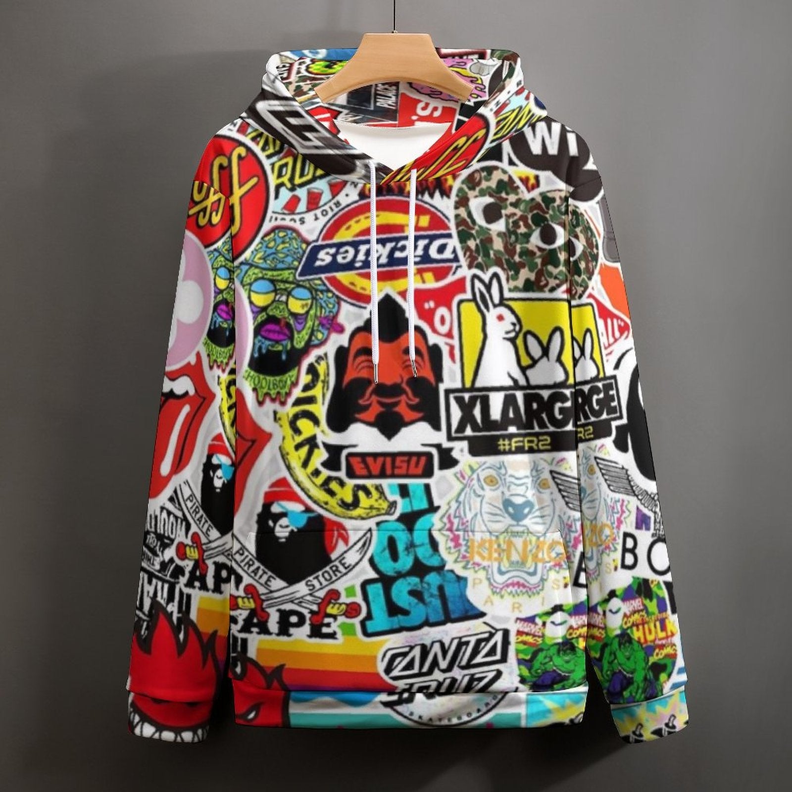 HM Custom Men's Hoodie with Double-layer Cap