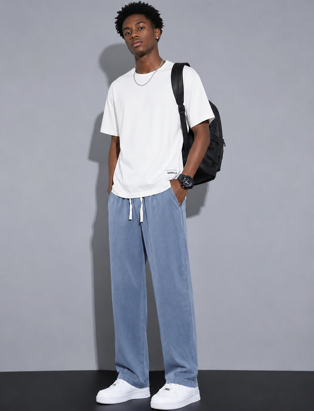 Men's Casual Wide Leg Drawstring Pants